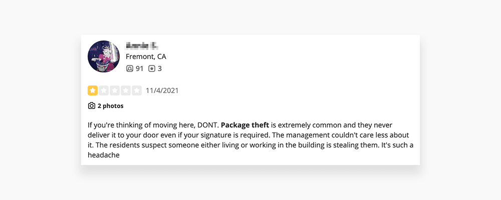 package security negative review